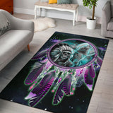 GB-NAT00356 Skull Chief Dream Catcher Area Rug