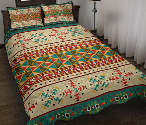 Native Border Pattern Native American Quilt Bed Set - Powwow Store