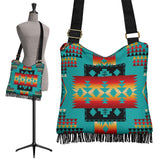 Blue Tribal Native American Boho Handbag - Powwow Store