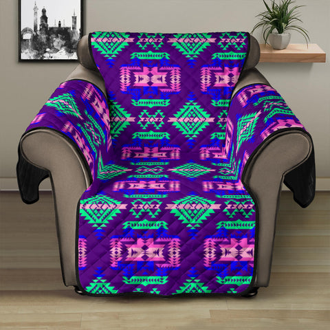 Powwow StoreGBNAT00628 Purple Pattern Native 28" Recliner Sofa Protector