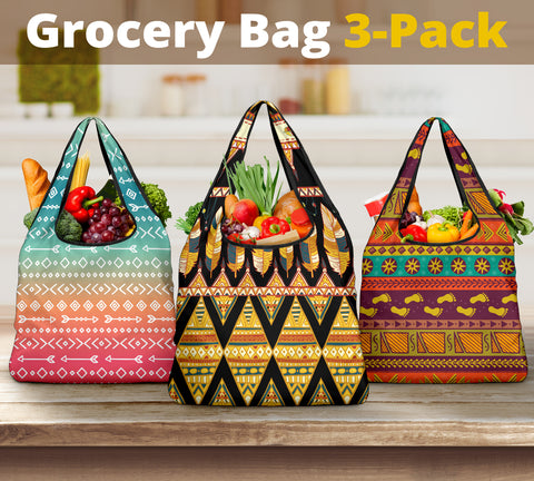Pattern Grocery Bag 3-Pack SET 21