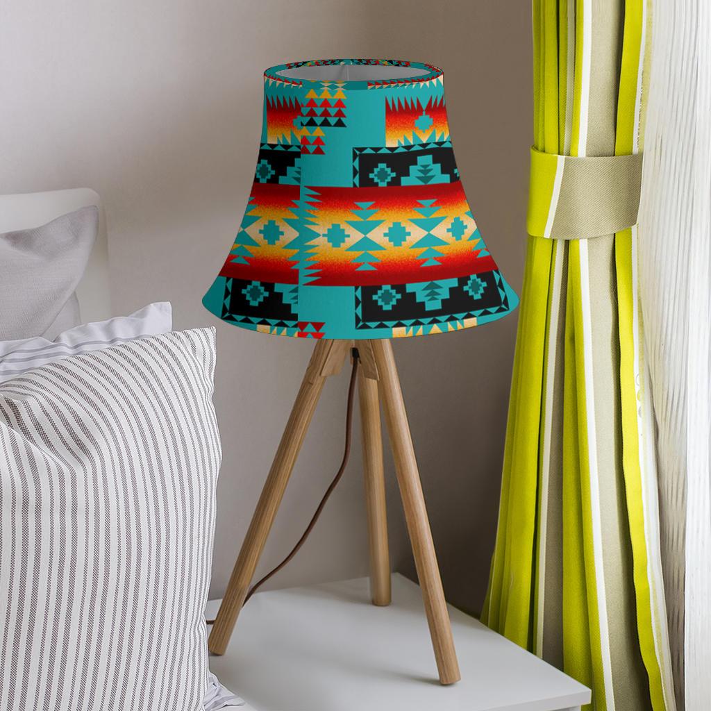Blue Native Tribes Pattern Native American Bell Lamp Shade