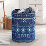 Powwow Store gb nat00407 navy pattern native laundry basket