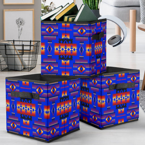 GB-NAT00046-06 Dark Blue Pattern Storage Cube