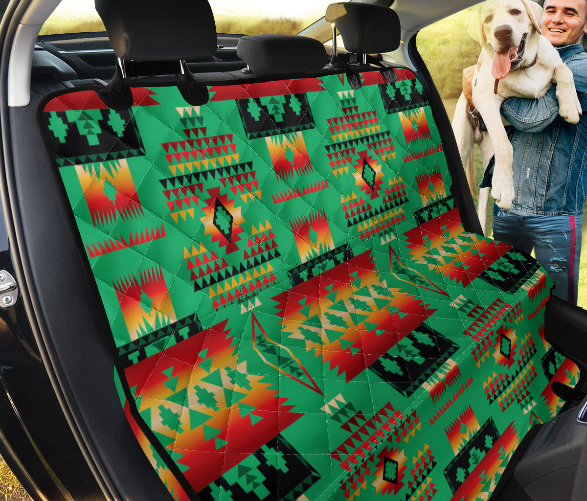 GB-NAT00046-05 Green Native Pattern Pet Seat Cover - Powwow Store