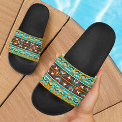 Powwow Store gb nat00579 seamless colorful slide sandals