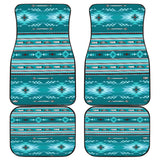 Powwow Store gb nat00602 blue light pattern front and back car mats set of 4