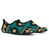 GB-NAT00509 Green Ethnic Aztec Pattern Aqua Shoes