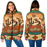 Powwow StoreGBNAT00054 Kokopelli Myth Women's Padded Jacket