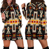 Powwow Store gb nat00062 01 black tribe design native american hoodie dress