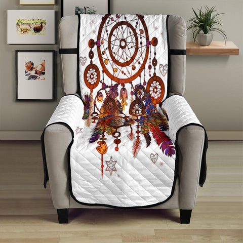 White Dreamcatcher Mandala Native American 23" Chair Sofa Protector