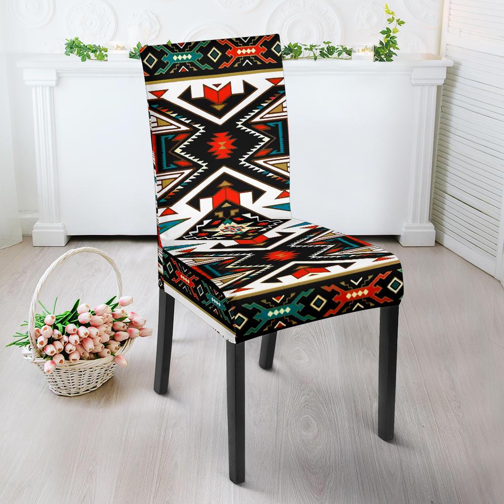 Native Chair Covers Tribal Colorful Pattern Native American Dining Chair Slip Cover ...