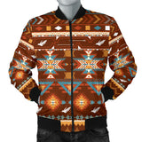 GB-NAT00580 Pattern With Birds Men's Bomber Jacket