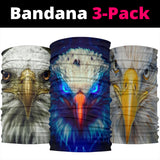 Eagle 3D Arts Bandana 3-Pack New