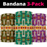 Turquoise Tribe Design Native American Bandana 3-Pack NEW
