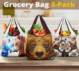 Bear Dreamcatcher Fire And Ice Grocery Bags NEW