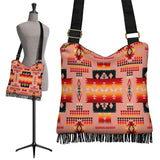 Powwow Store gb nat00046 16 tan tribe pattern native american crossbody boho handbag