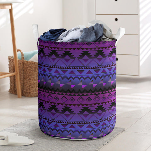 GB-NAT00601-02  Pattern Native Laundry Basket