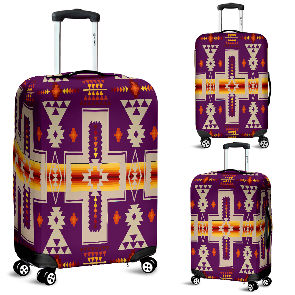 Powwow Store gb nat00062 09 purple tribe design native american luggage covers