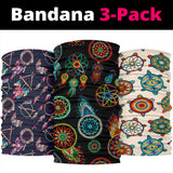 Mini Colorful Dreamcatchers Native American Bandana 3-Pack New