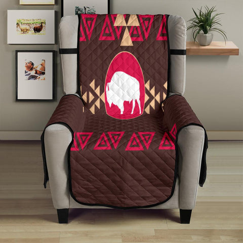 Brown Bison Native American 23" Chair Sofa Protector - ProudThunderbird