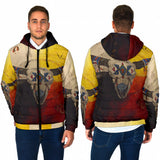 Powwow StoreGBNAT00025 Bison Medicine Wheels Men's Padded Hooded Jacket