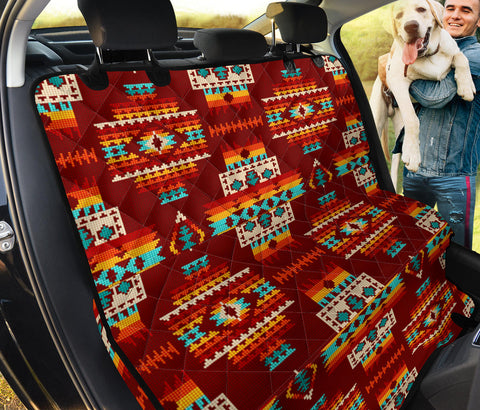 Powwow Store gb nat00402 02 red pattern native pet seat cover