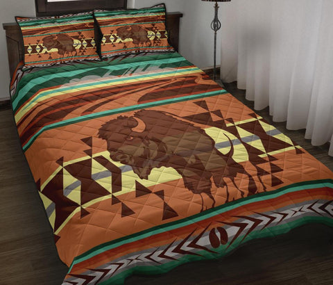 Bison Native American Quilt Bed Set - Powwow Store