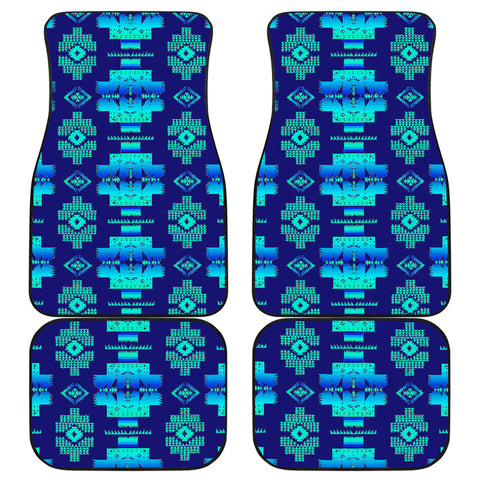 Powwow StoreGBNAT0072012 Pattern Front And Back Car Mats (Set Of 4)