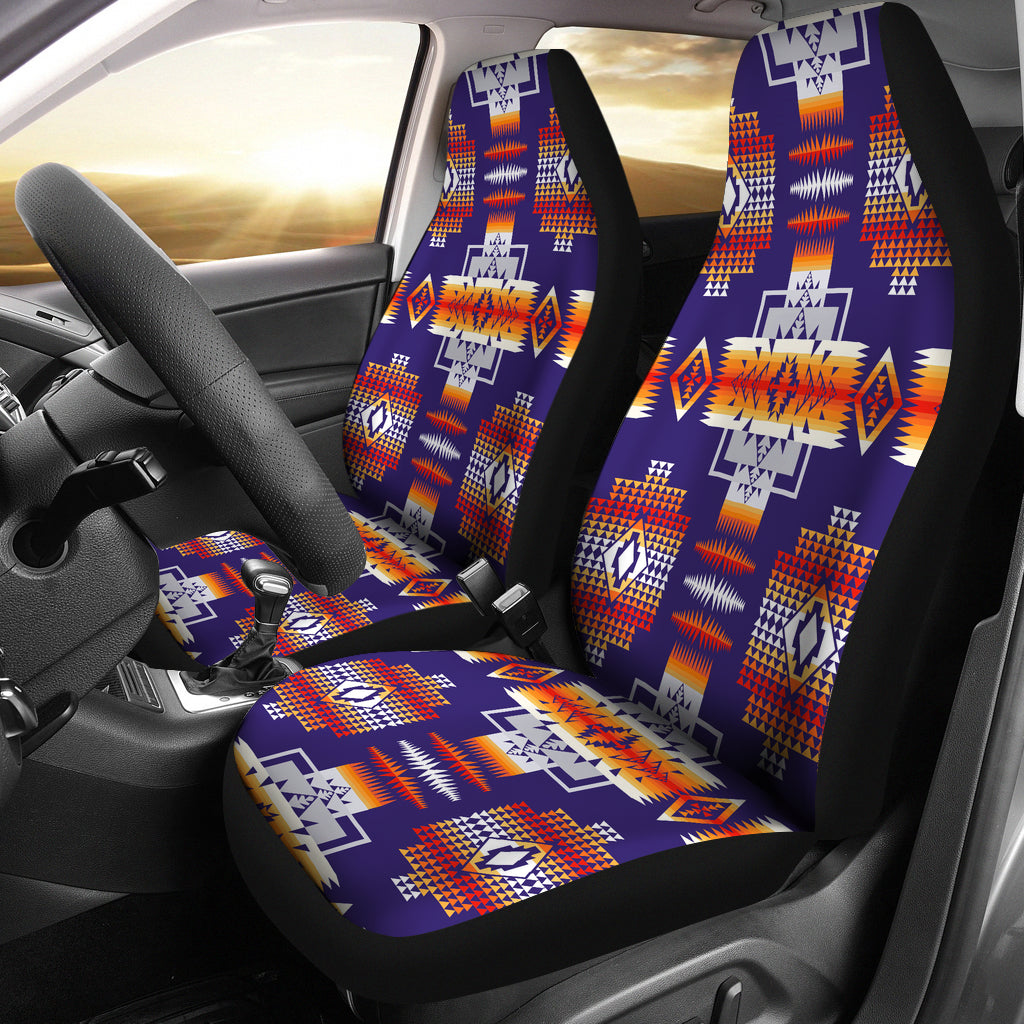 GB-NAT0004 Purple Pattern Native American Car Seat Covers