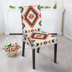 GB-NAT00389 Pink Geometric Pattern Dining Chair Slip Cover - Powwow Store