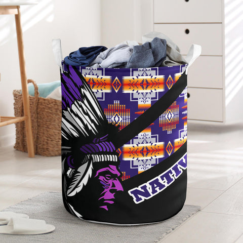 Powwow StoreLB005 Pattern Native Laundry Basket