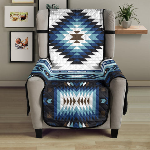 Powwow Store gb nat00528 blue colors tribal pattern native 23 chair sofa protector