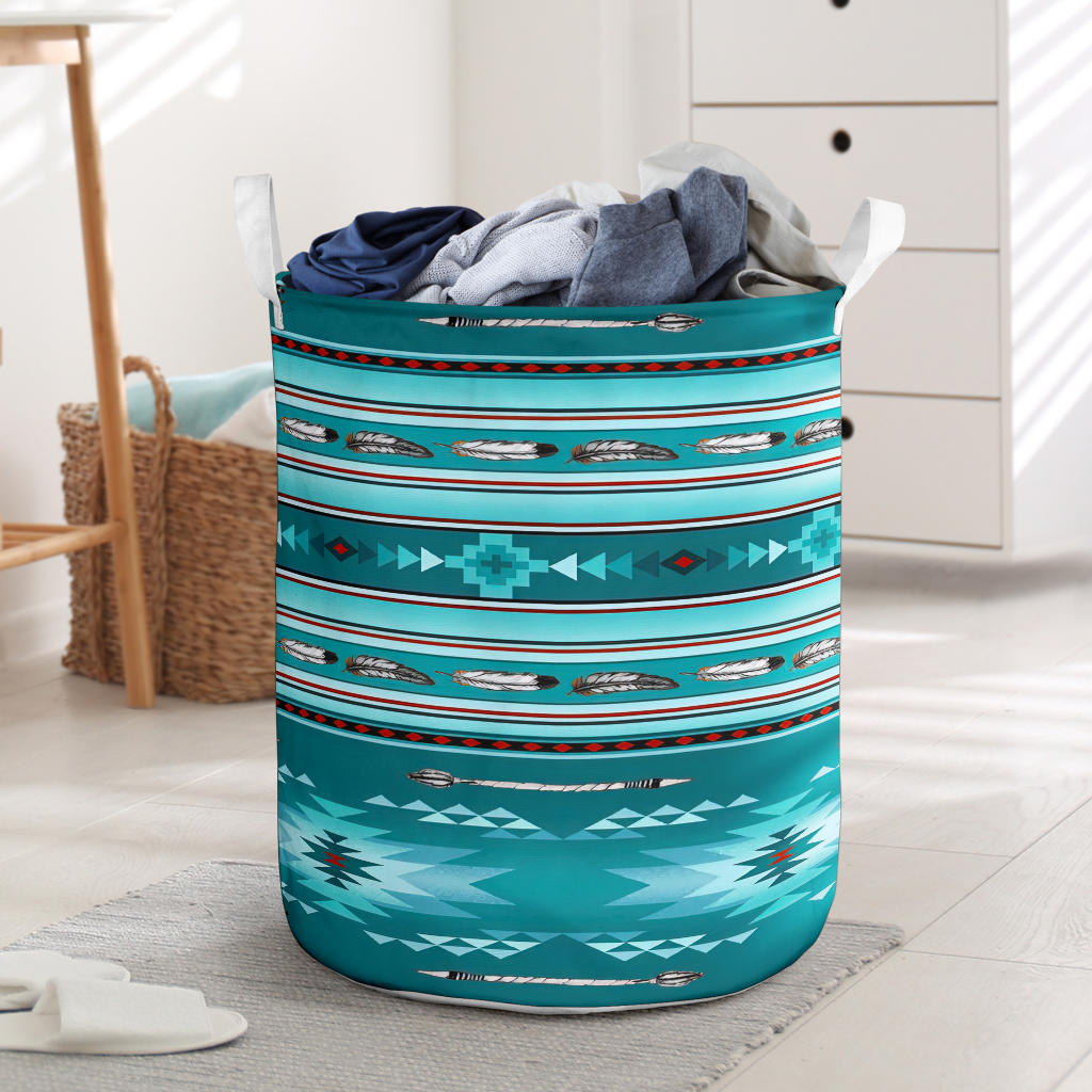 Powwow Store gb nat00602 blue light pattern laundry basket