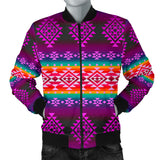 GB-NAT00680 Pattern Purple Native Men's Bomber Jacket