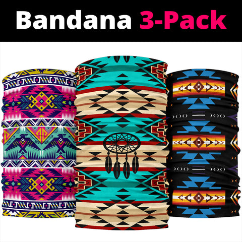 Southwest Indian Symbol Dreamcatchers Bandana 3-Pack New