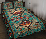 Blue Tribe Design Native American Quilt Bed Set - ProudThunderbird