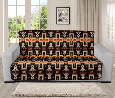 Native American Tribe Navy Pattern 70' Chair Sofa Protector - Powwow Store