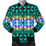 Powwow StoreGBNAT00654 Pattern Blue Native Men's Bomber Jacket