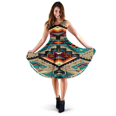 Indigenous Symbol Art Native American Design 3D Dress - ProudThunderbird