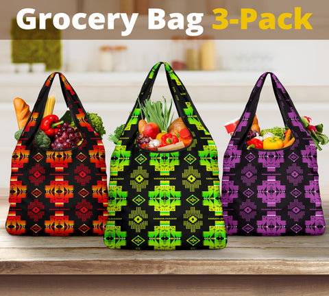 Pattern Grocery Bag 3-Pack SET 27