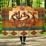 Kokopelli Myth Native American Design Hooded Blanket