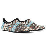 Powwow Store gb nat00604 tribal striped seamless pattern aqua shoes