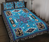 Light Blue Native American Quilt Bed Set - Powwow Store