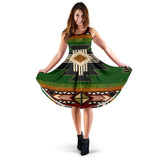 Indigenous Green Native American 3D Dress - Powwow Store