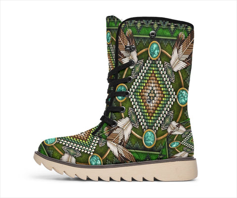 Mandala Green Native American Polar Boots