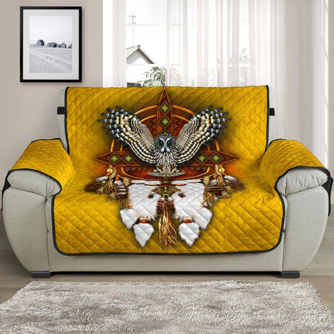 Owl Yellow Native American Chair Sofa Protector - Powwow Store