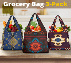 Powwow StorePattern Grocery Bag 3Pack SET 56