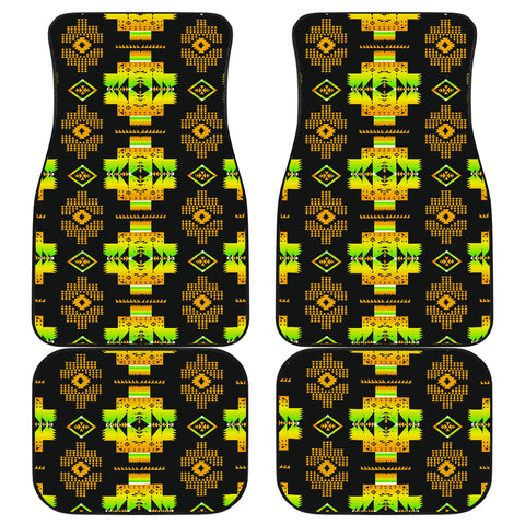 Powwow StoreGBNAT0072008 Pattern Front And Back Car Mats (Set Of 4)