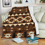 GB-NAT00508 Brown Pattern Native Blanket